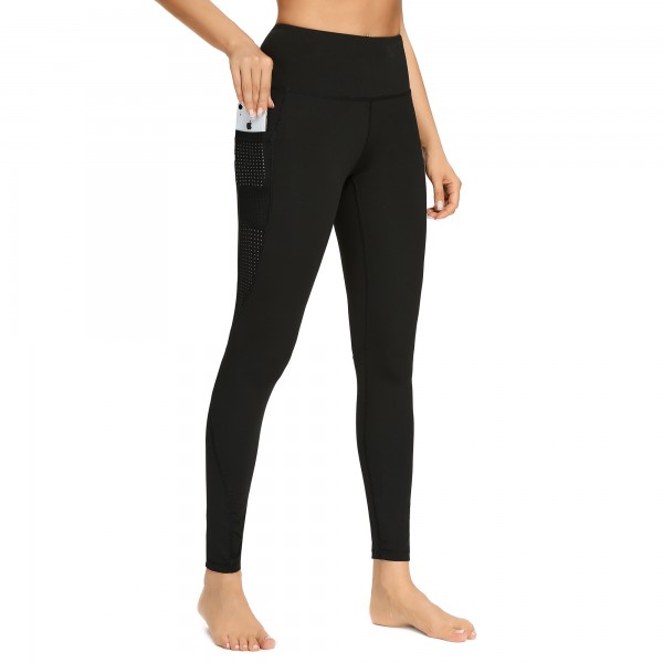 Choolley High Waisted Compression Yoga Pants Women Workout Pants Tummy Control Yoga Leggings