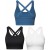 3 Set of Black white blue