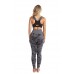 Choolley High Waisted Printed Compression Yoga Pants Women Workout Pants Mesh Yoga Leggings
