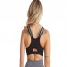 Choolley Women's High Support Push Up Zip Front Close Padded Sports Bra